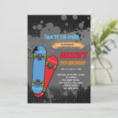 Invitation skateboard (Debout devant)