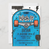 Invitation Skateboard Blue (Devant)