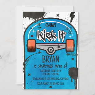Invitation Skateboard Blue
