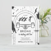 Invitation Skateboard Come Kick It Urban Sport Fête d'anniver (Debout devant)