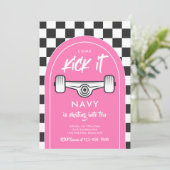 Invitation Skateboard Come Kick It Urban Sport Fête d'anniver (Debout devant)