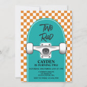 Invitation Skateboard deux rad 2e anniversaire (Devant)