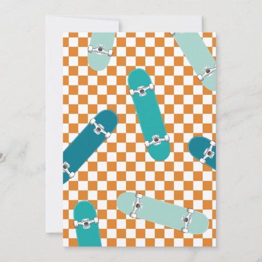 Invitation Skateboard Four Ever Rad 4e anniversaire (Dos)