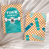 Invitation Skateboard Four Ever Rad 4e anniversaire