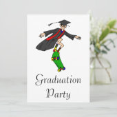 Invitation Skateboard jusqu'au diplôme (Debout devant)