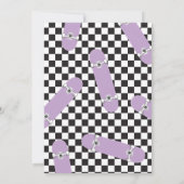 Invitation Skateboard Let's Kick It purpl Anniversday Invitat (Dos)