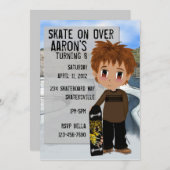 Invitation Skateboard Party (Devant / Derrière)