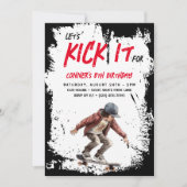 Invitation Skateboard Photo Grunge Skate Boy Anniversday Part (Devant)