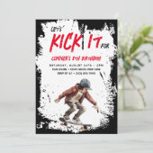 Invitation Skateboard Photo Grunge Skate Boy Anniversday Part (Debout devant)