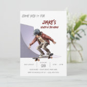 Invitation Skateboard Photo Skate Park Boys fête d'anniversai (Debout devant)