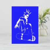 Invitation skateboard punk (Debout devant)