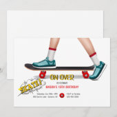 Invitation Skateboard se traduit par "planche à roulettes" ma (Devant / Derrière)