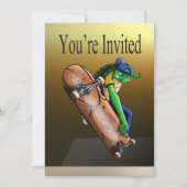 Invitation Skateboard Turtle Anniversaire (Devant)