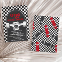 Skateboard Un Cool Dude 1er Anniversaire Invitatio