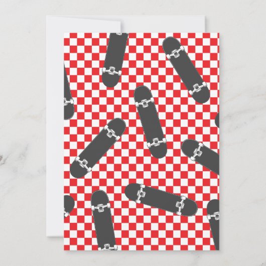 Invitation Skateboard Un Cool Dude 1er Anniversaire Invitatio (Dos)