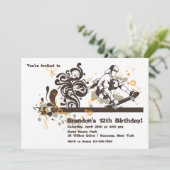 Invitation Skateboarder (Debout devant)