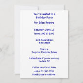 Invitation Skateboardeur à la Criss Cross Lightning Party (Dos)