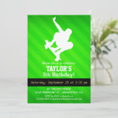 Invitation Skater; Néon Green Stripes (Debout devant)