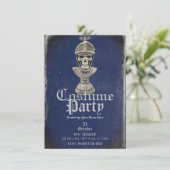 Invitation Skeleton Chevalier bleu Halloween Costume de crâne (Debout devant)
