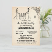 Invitation Skeleton Couple avec 4 enfants Halloween chaud à l (Debout devant)