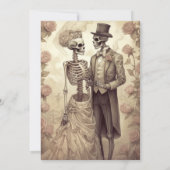 Invitation Skeleton Couple Jusqu'À La Mort Nous Part Mariage (Dos)