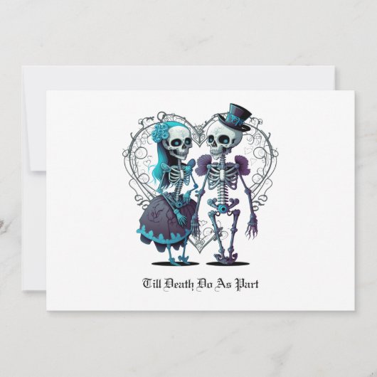 Invitation Skeleton Couple Mariage (Devant)