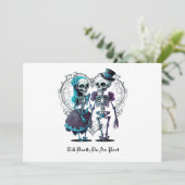 Invitation Skeleton Couple Mariage (Debout devant)