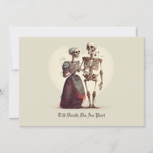 Invitation Skeleton Couple Mariage (Devant)