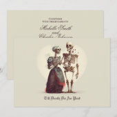 Invitation Skeleton Couple Mariage (Devant / Derrière)
