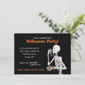 Invitation Skeleton de la fête d'Halloween (Debout devant)