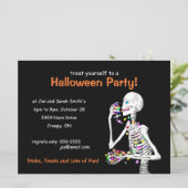 Invitation Skeleton de la fête d'Halloween (Debout devant)
