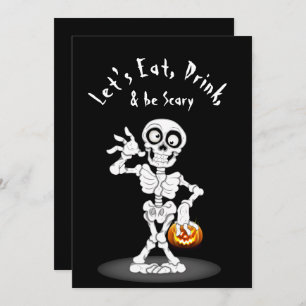 Invitation Skeleton de la fête d'Halloween