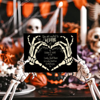 Skeleton en forme de coeur Mains Déplaisant Mariag