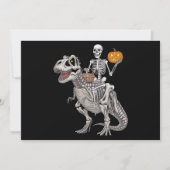 Invitation Skeleton équitation maman Dinosaur T rex Halloween (Devant)