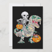 Invitation Skeleton équitation maman Dinosaur T Rex Halloween (Dos)