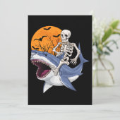 Invitation Skeleton équitation Requin Drôle Halloween Costume (Debout devant)