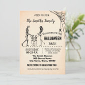 Invitation Skeleton Famille Ménage Halloween Party Bash (Debout devant)