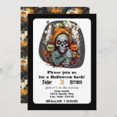 Invitation Skeleton Grim Reaper Halloween Bash Party (Devant / Derrière)