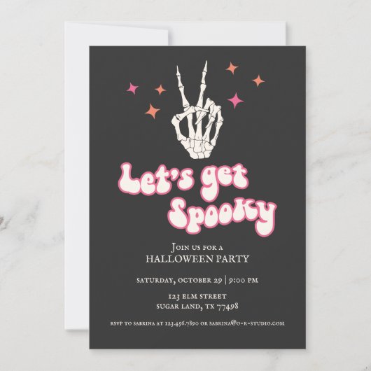 Invitation Skeleton Halloween (Devant)