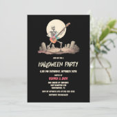 Invitation Skeleton Halloween (Debout devant)