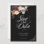 Invitation Skeleton Hand Ring Goth Mariage de automne Enregis (Devant)