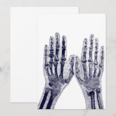 Invitation Skeleton Hands Xray Image dessin Anatomie humaine (Devant / Derrière)