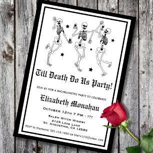 Invitation Skeleton Jusqu'à la mort Do Us Party Bachelorette