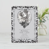 Invitation Skeleton Love Couple Mariage Fiançailles (Debout devant)