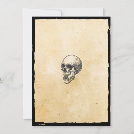 Invitation Skeleton partie Halloween Squelette Déplaisant Sco (Dos)