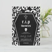 Invitation Skeleton RIP Twenties 20s Funny 30th Birthday (Debout devant)