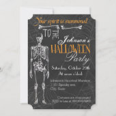 Invitation Skeleton Spider Web Spider Halloween Party (Devant)