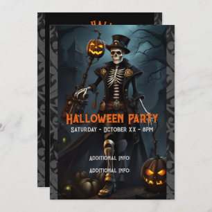 Invitation Skeleton Steampunk
