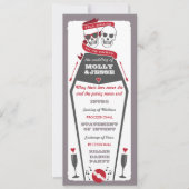 Invitation Skeleton Wedding Program - Valentine Red (Devant)