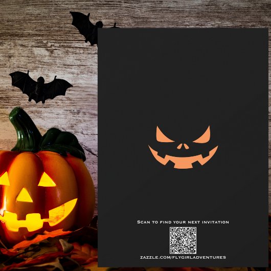 Invitation Skeleton Whimsical Vol Avion Halloween Party